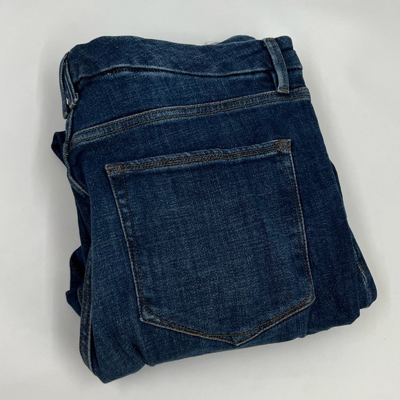 Good American Women's 18 Mid-Rise Blue Denim Distressed Straight‎ Jeans - Picture 1 of 5